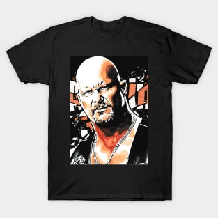 STONE COLD STEVE AUSTIN WWE WrestlingPAINTING T-Shirt